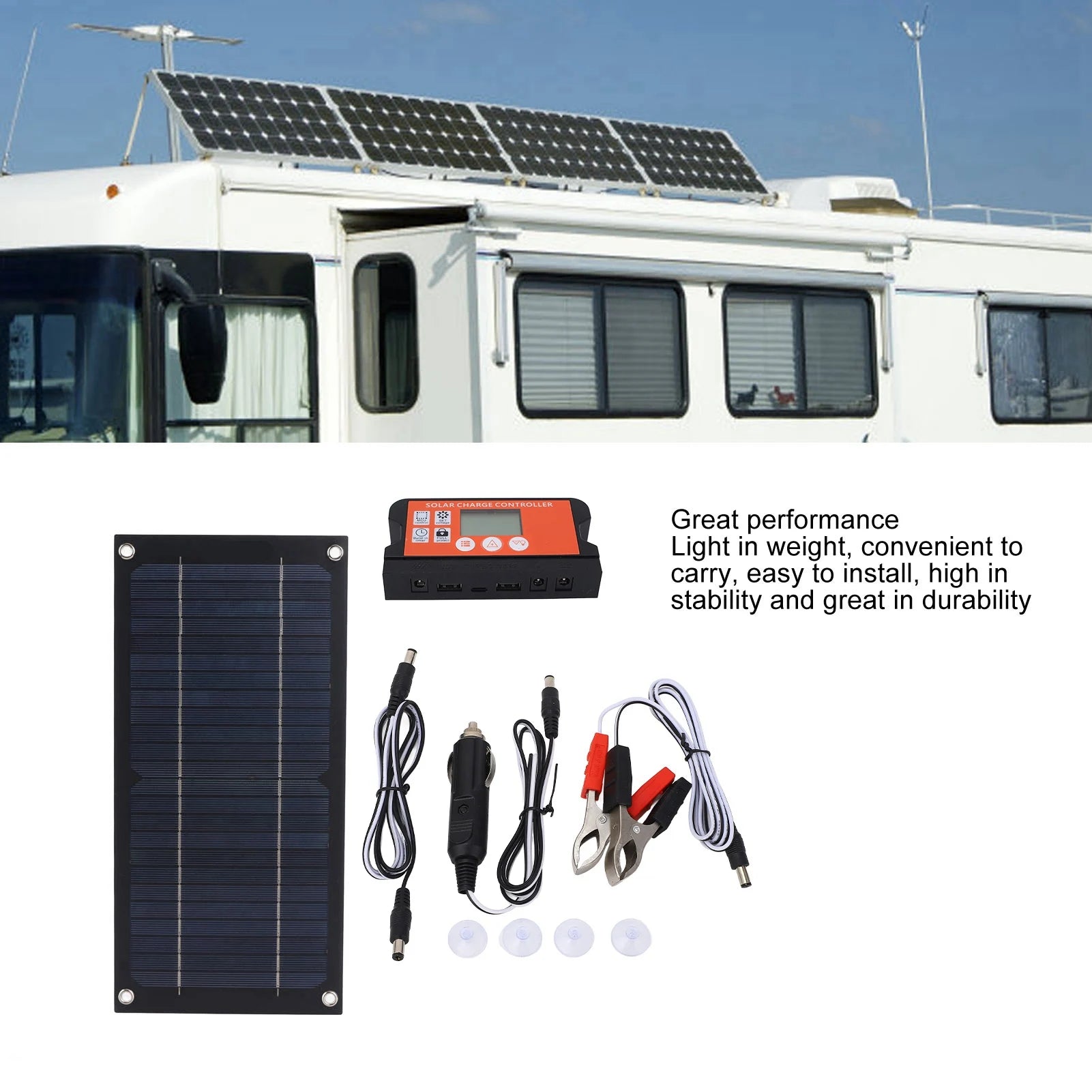 Portable 600W Solar Panel Kit Outdoor Camping
