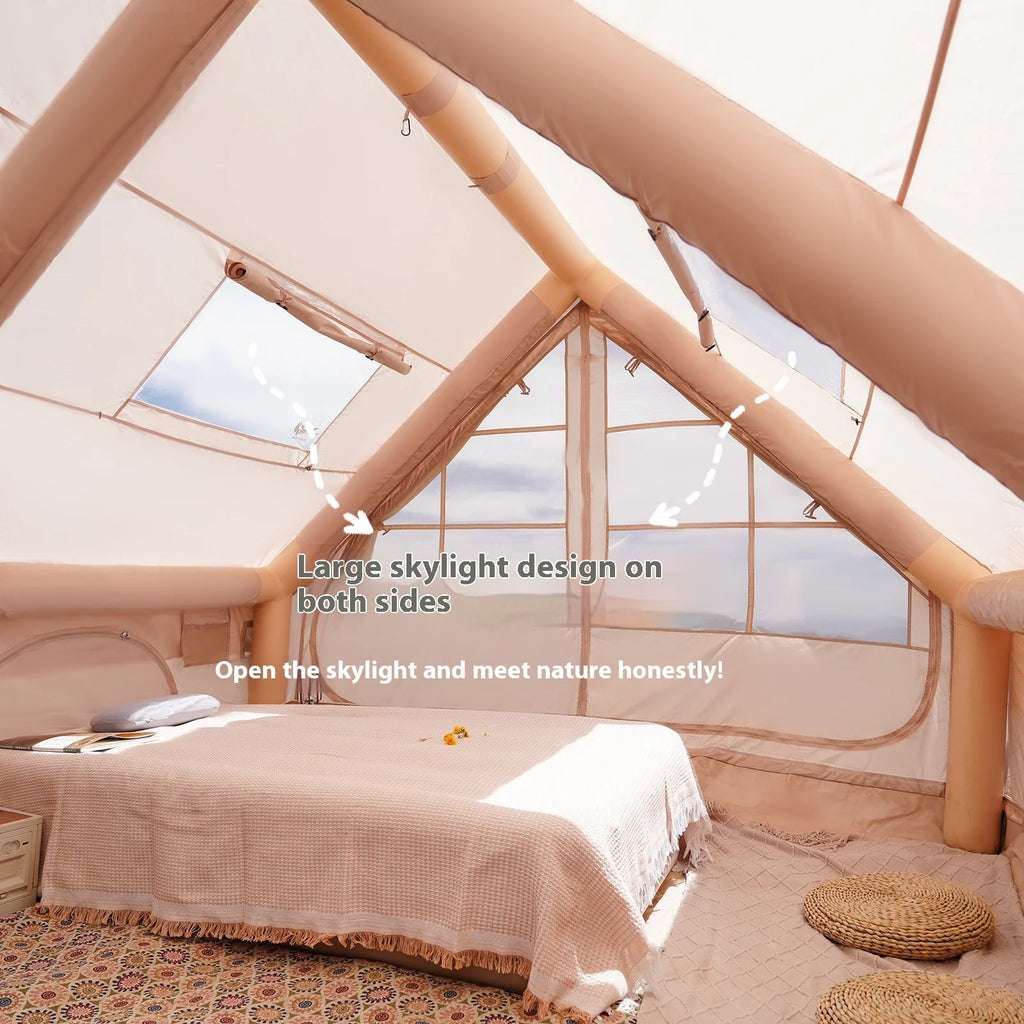 Luxury Camping Inflatable Tents With Stove Plug