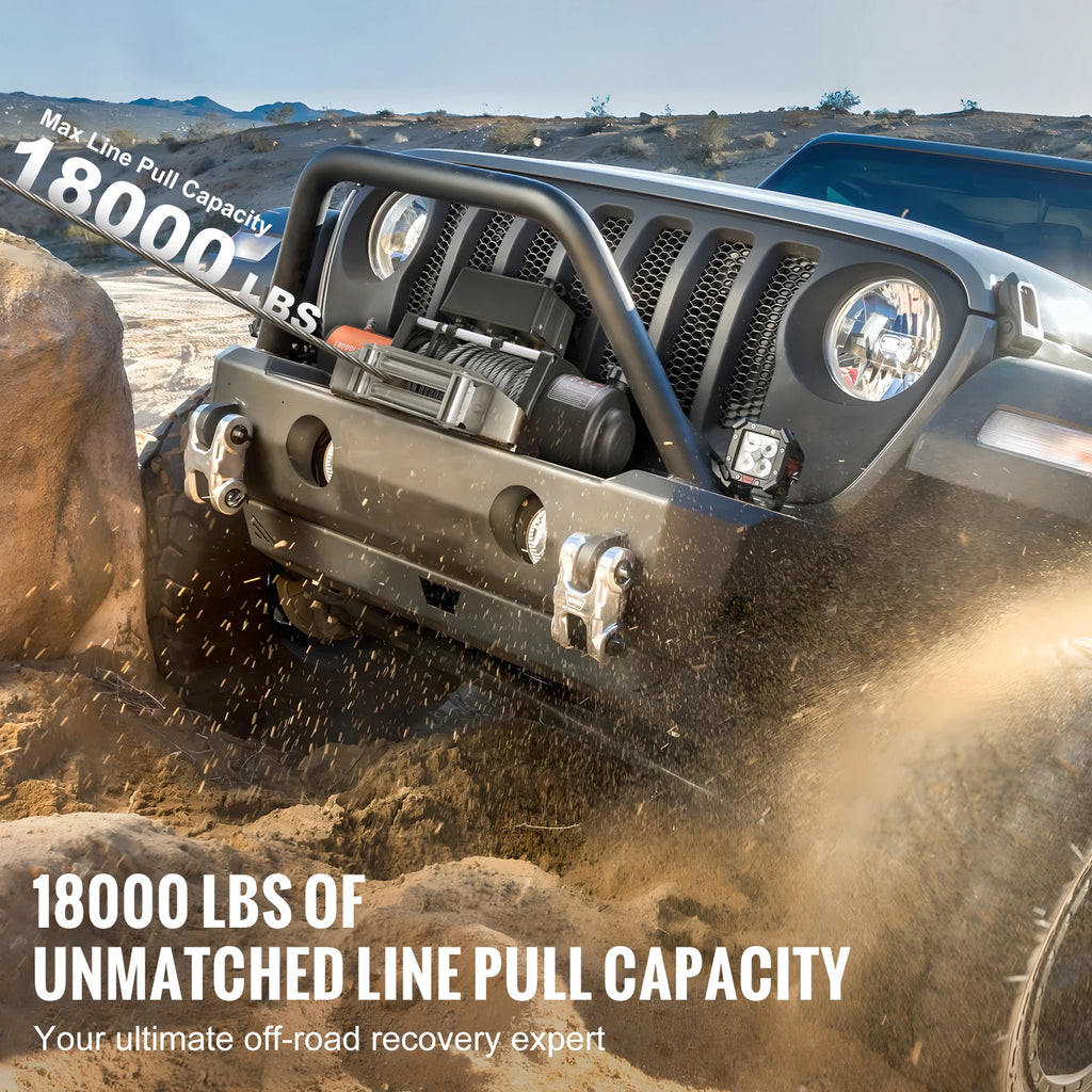 Electric Winch Truck Steel Cable Winch 85ft Wire Rope