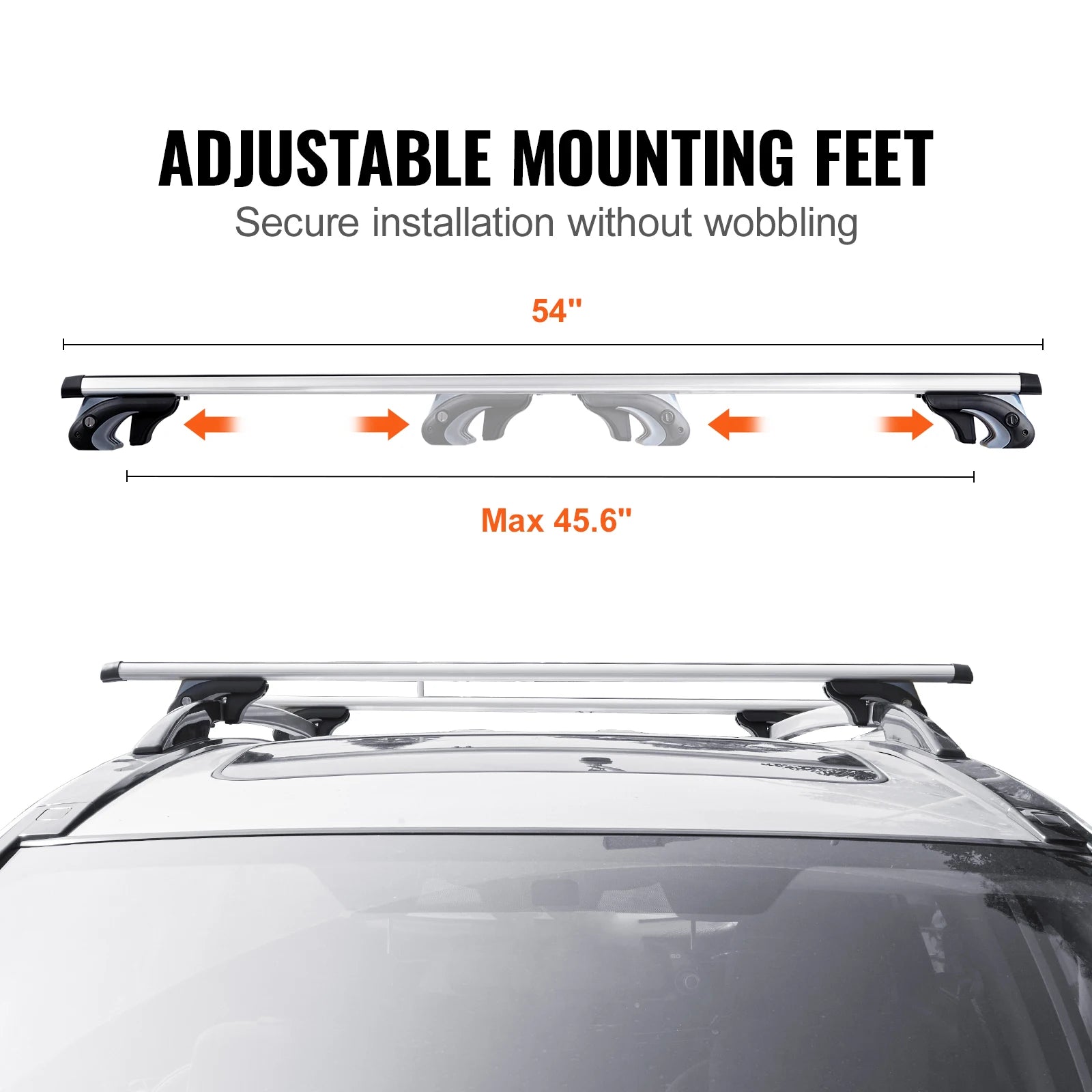Roof Rail Crossbar Baggage Luggage Carrier 200LBS