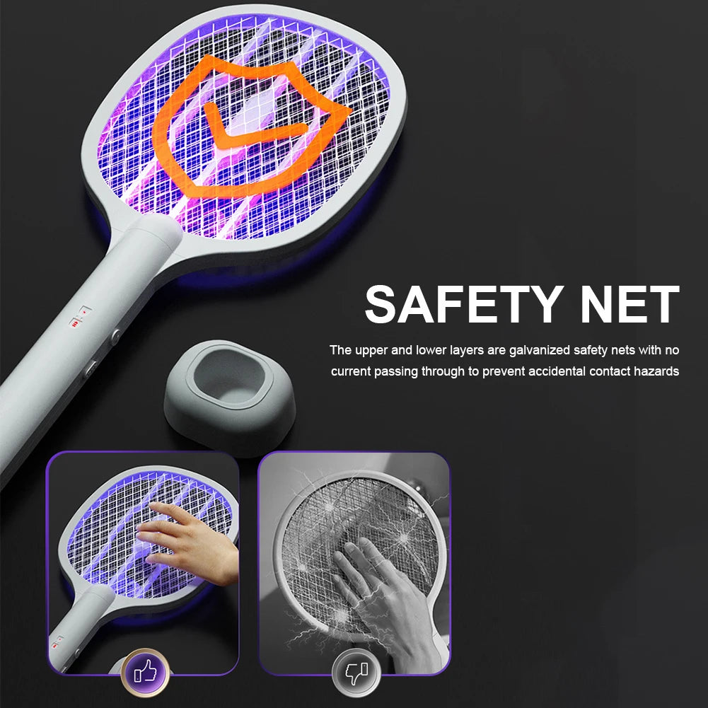 Electric Fly Swatter Handheld Fly Killer and Mosquito