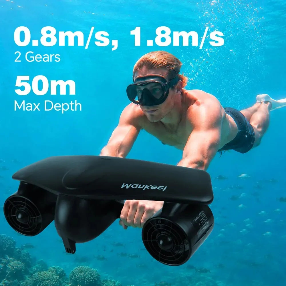 Electric Underwater Sea Scooter 50m Waterproof 2 Speed 28lbs