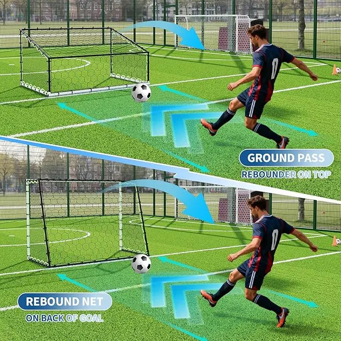 Soccer Goal Rebounder Trainer 3-in-1