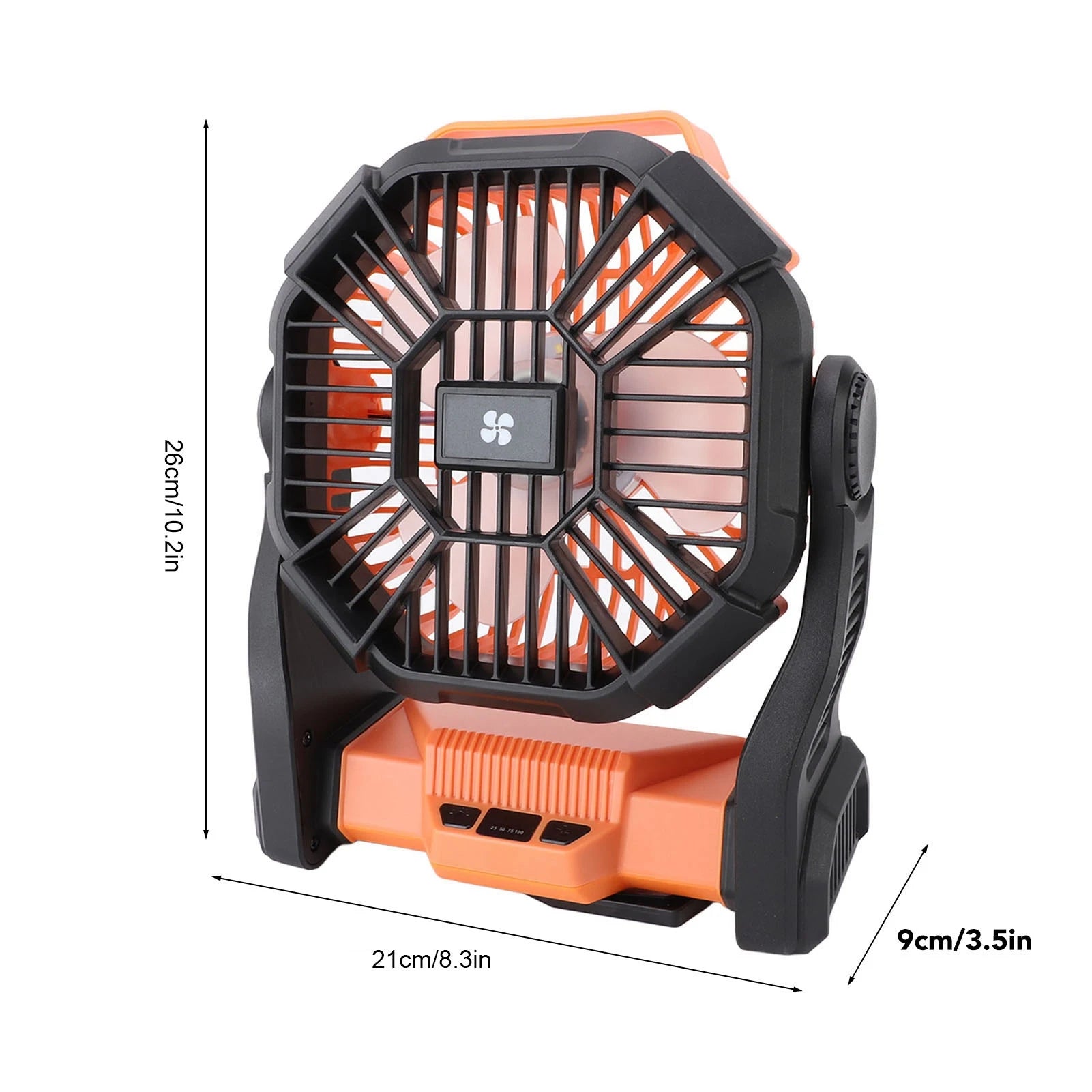 Portable Outdoor Tent Fan with LED Lantern