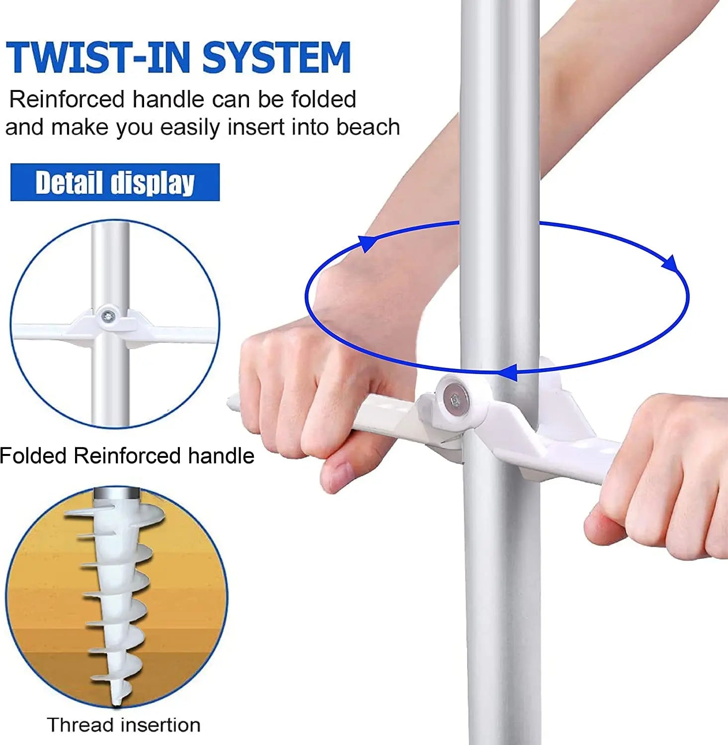 6.5ft Portable Beach Umbrella