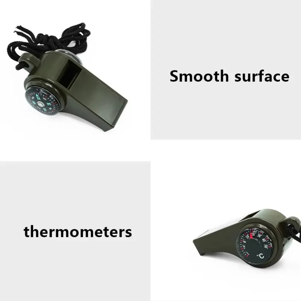 3-in-1 Compass Whistle Thermometer