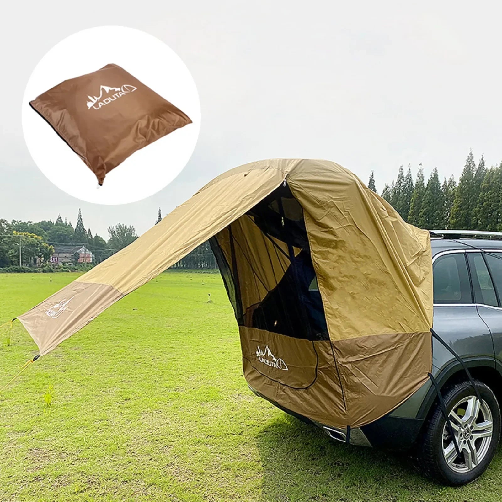 Manual Operation SUV Tailgate Shade Awning Tent