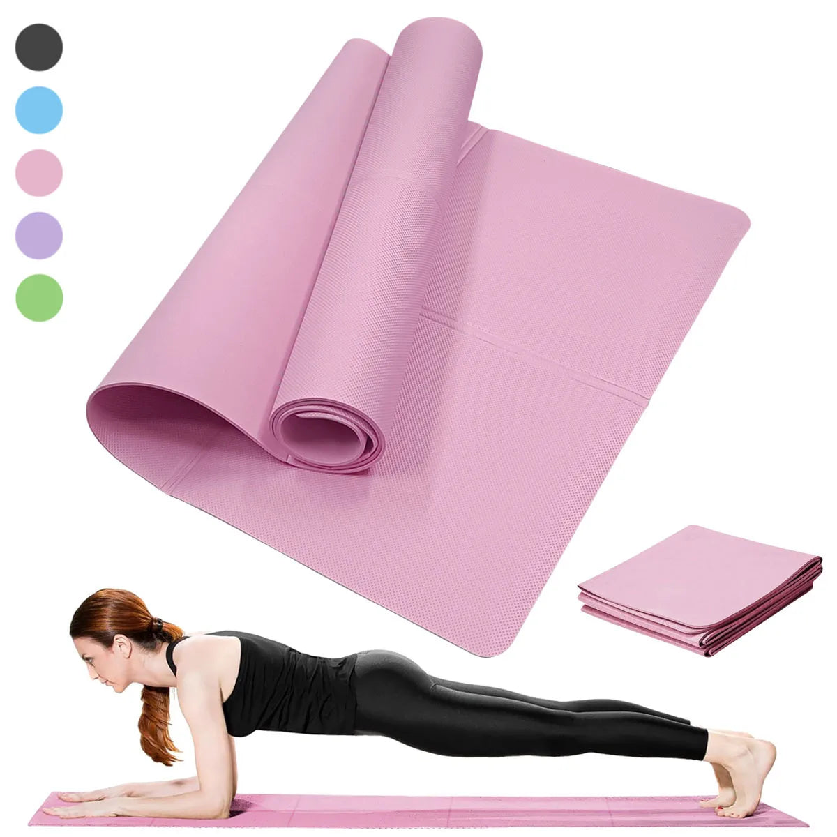 Non Slip Yoga Pad Travel Fitness Exercise