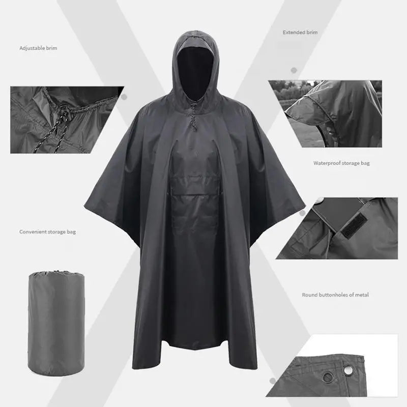 Outdoor Camping Raincoat Poncho Waterproof
