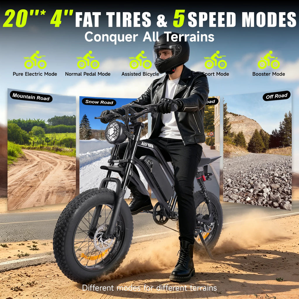Long Range Adult Off Road Electric Mountain Bike