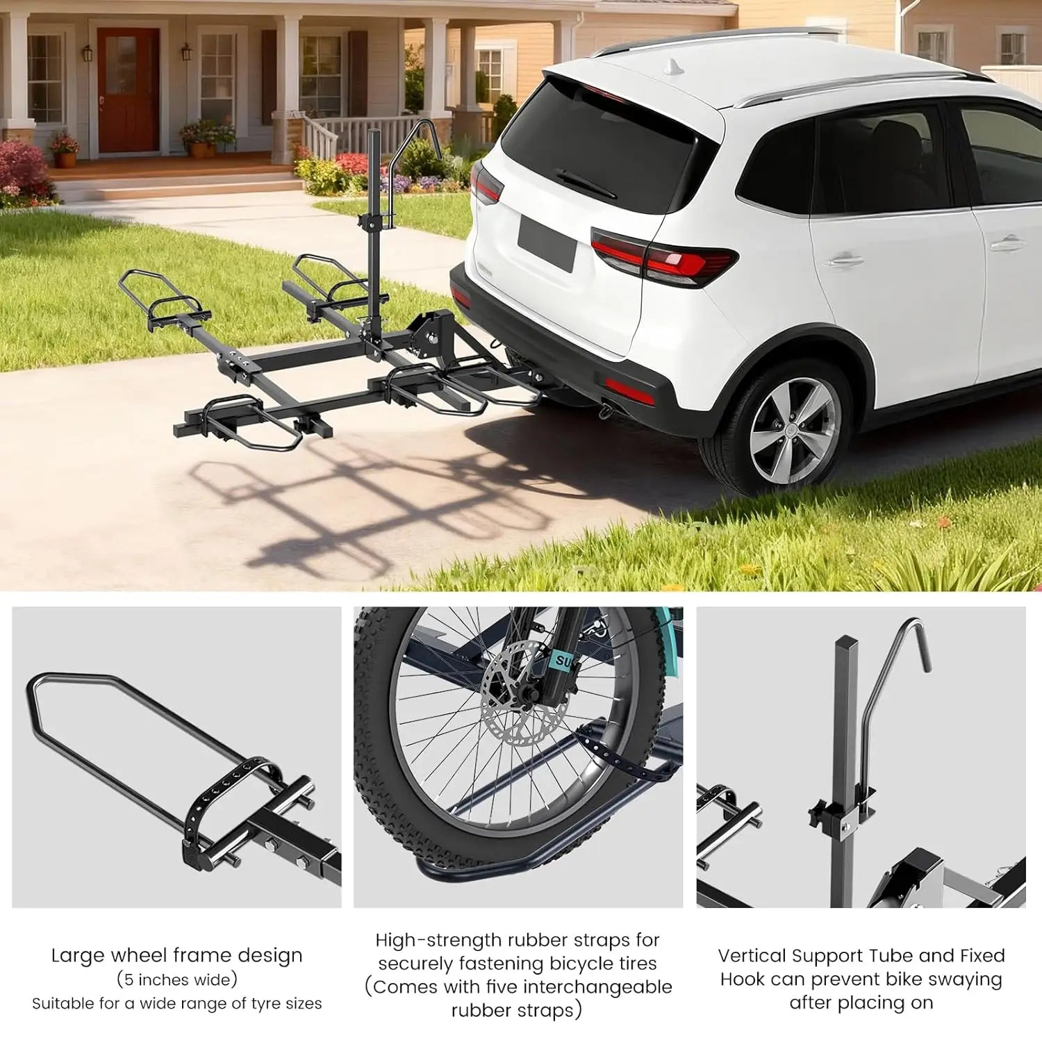 Heavy-Duty Foldable Bike Carrier for 3-Wheel Bicycles