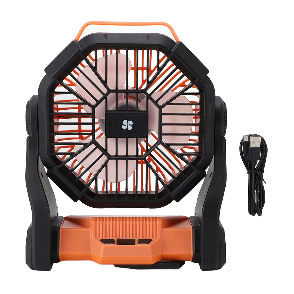 Portable Outdoor Tent Fan with LED Lantern