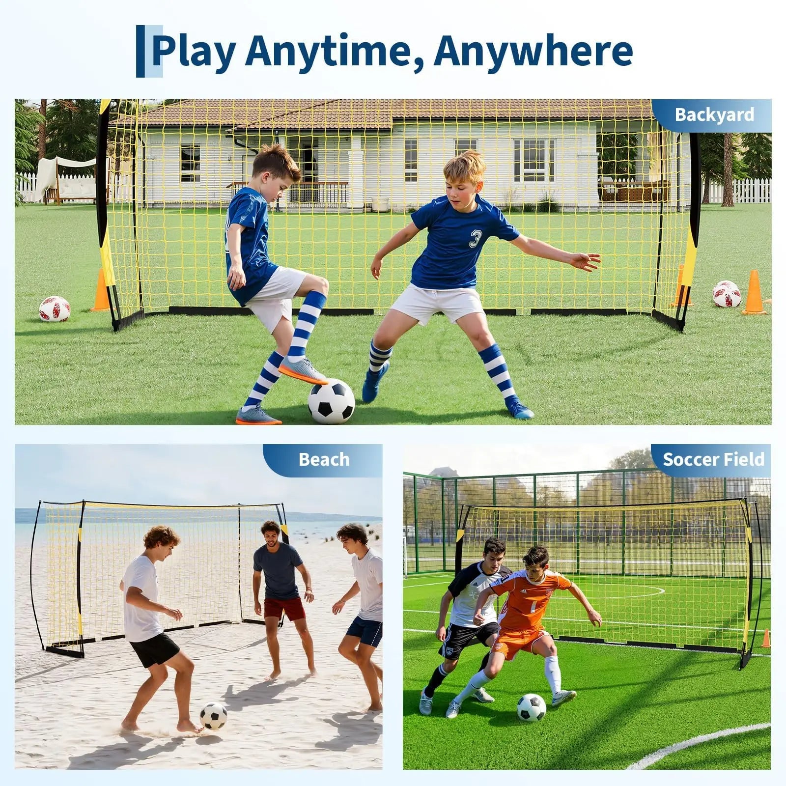 12x6ft Portable Soccer Goal Heavy