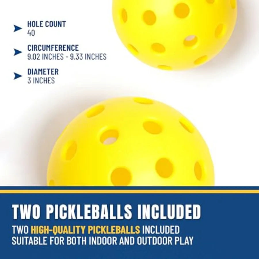 Pickleball Set with Net Paddles and Balls