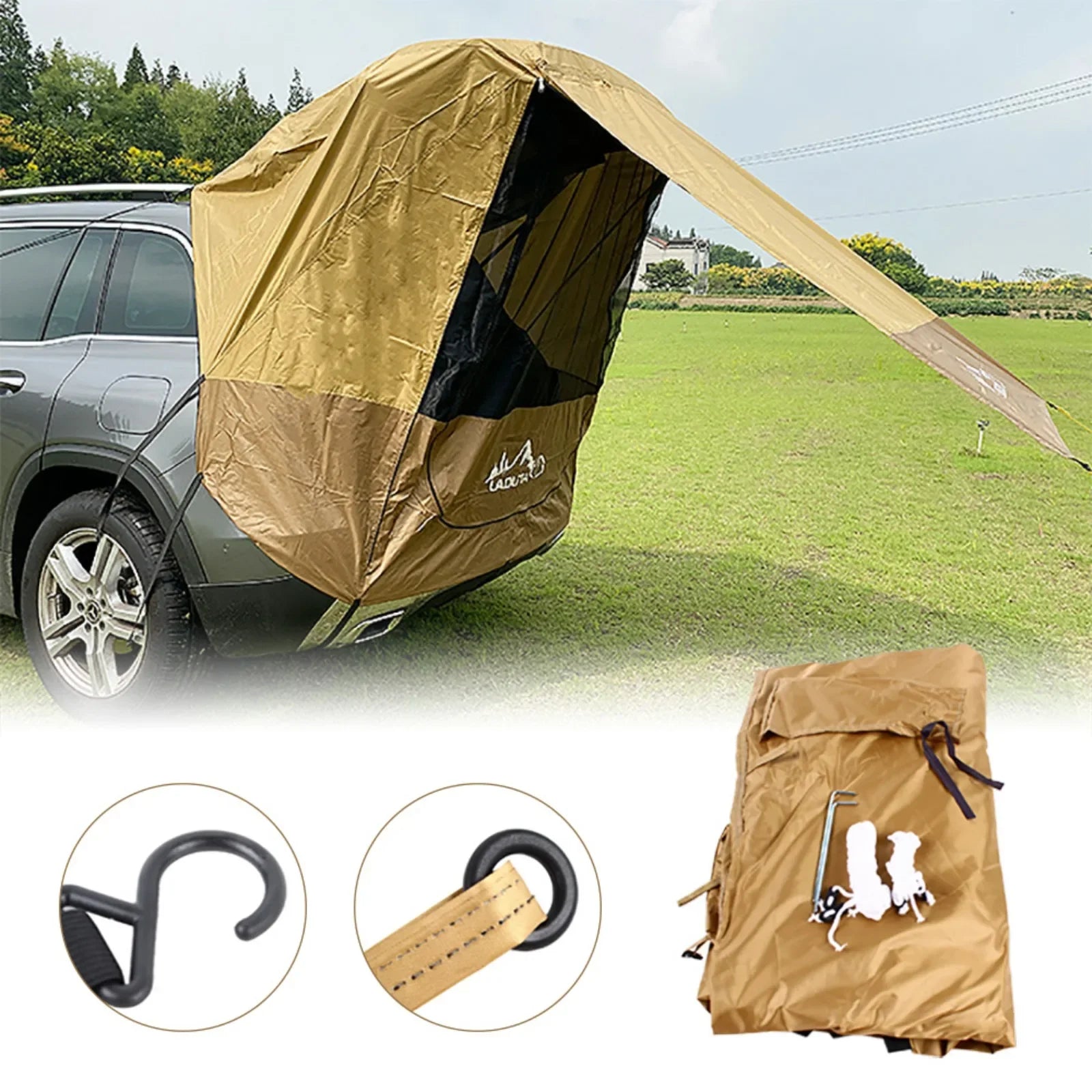 Manual Operation SUV Tailgate Shade Awning Tent