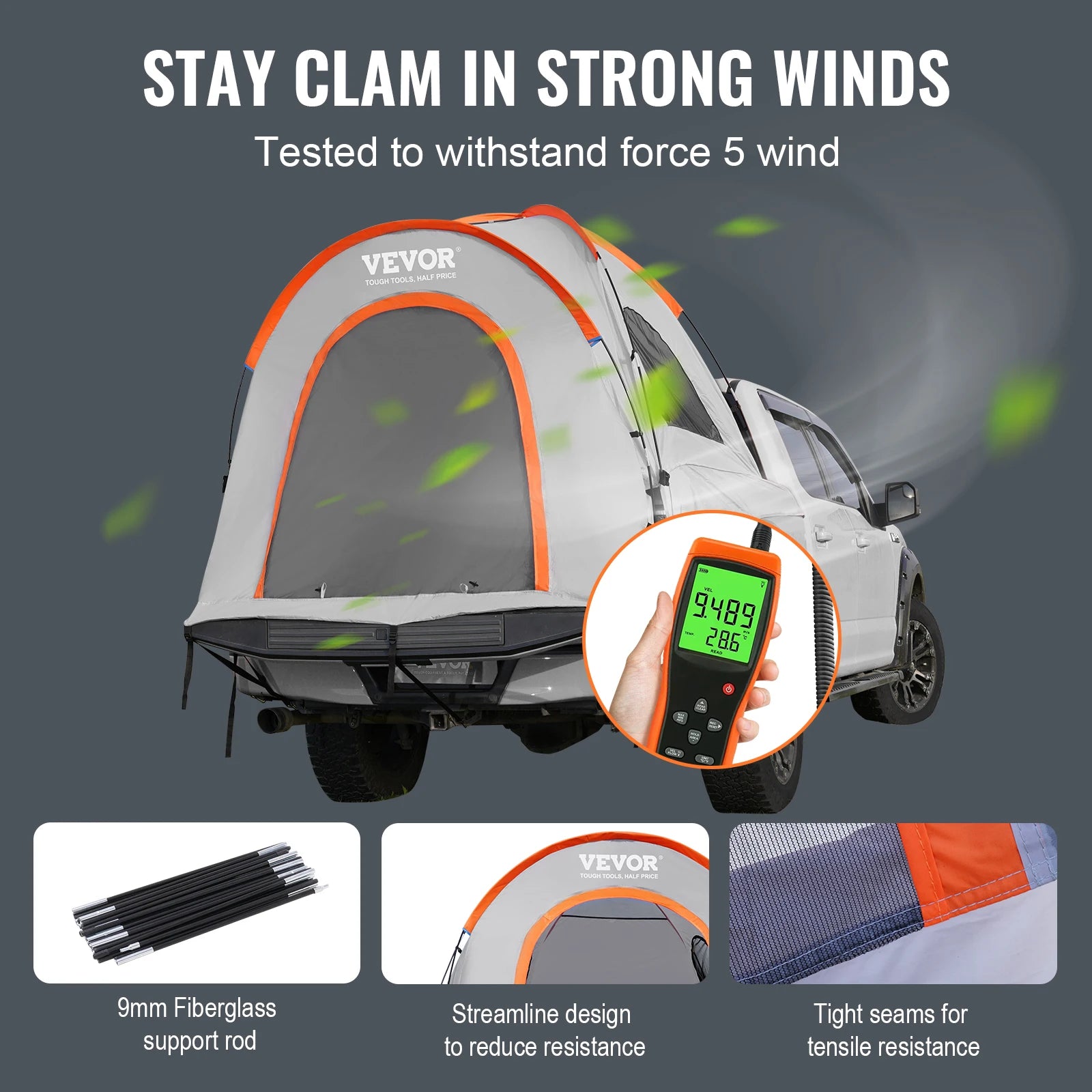 Truck Bed Tent 5.5'-6' with Rain Layer