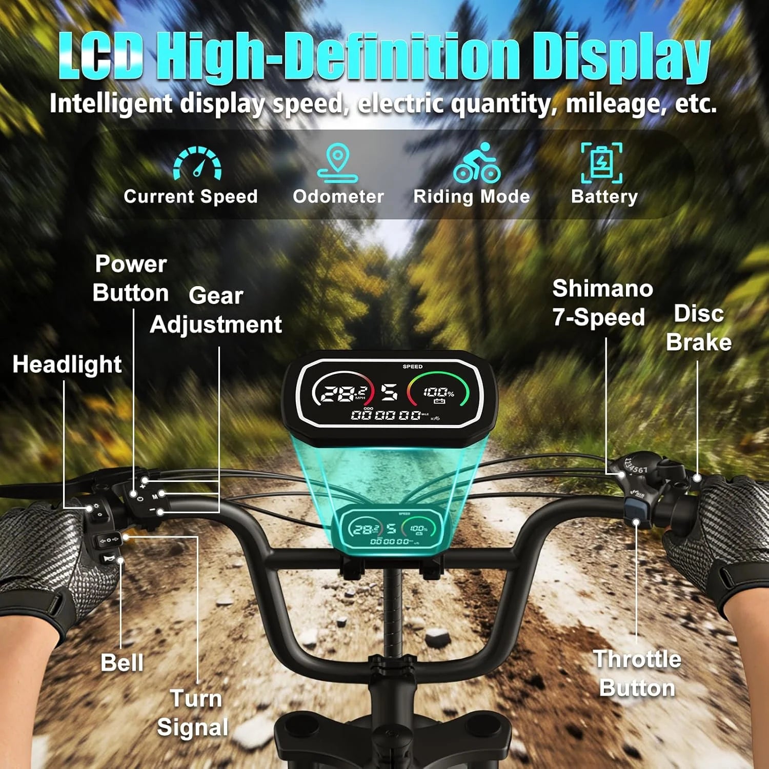 Brushless Motor Electric Bicycle  Off-road Mountain E-bike