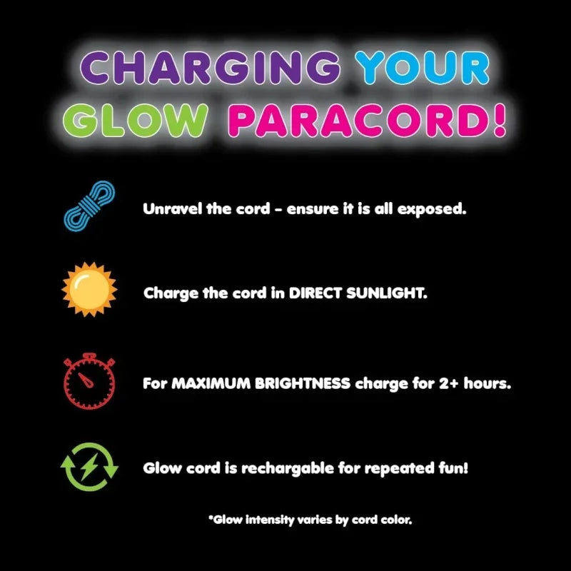 Luminous Rope 9 Strands 4mm Paracord Nylon