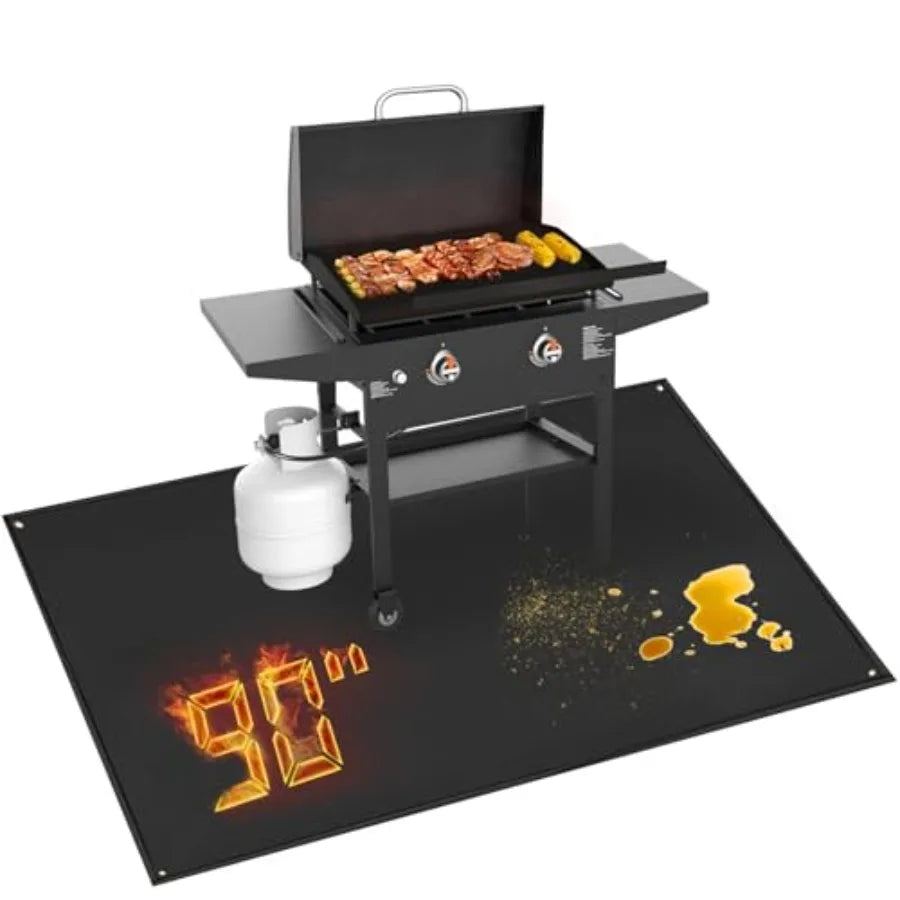 70 x 48 in Grill Mats for Outdoor Grill Compatible with stone 28in and 36in Griddle, Fireproof Griddle Mats for Grilling to Pro