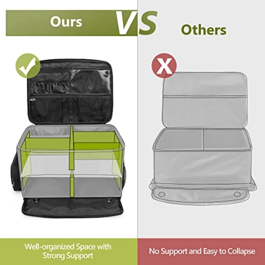 Golf Trunk Organizer Storage with Separate Compartment