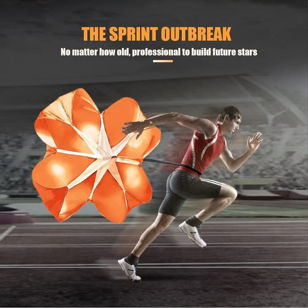 Speed Training Parachute, 56in Resistance Drag Chute for Sprinting Football with Adjustable Waist Belt
