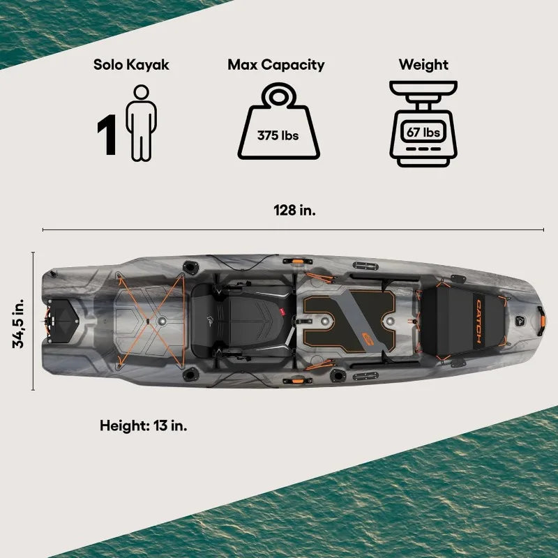 Fishing Kayak with Lawn chair - 10.5 ft