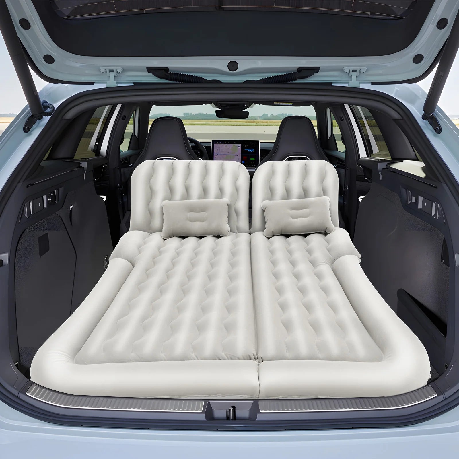 Portable Inflatable Mattress Set Car Back Seat