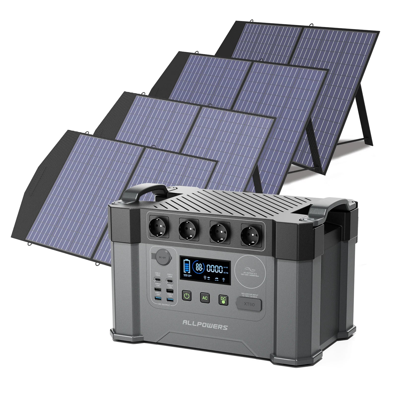 Outdoor Generator Portable Power Station with 4X100W