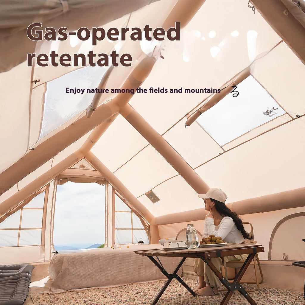 Luxury Camping Inflatable Tents With Stove Plug