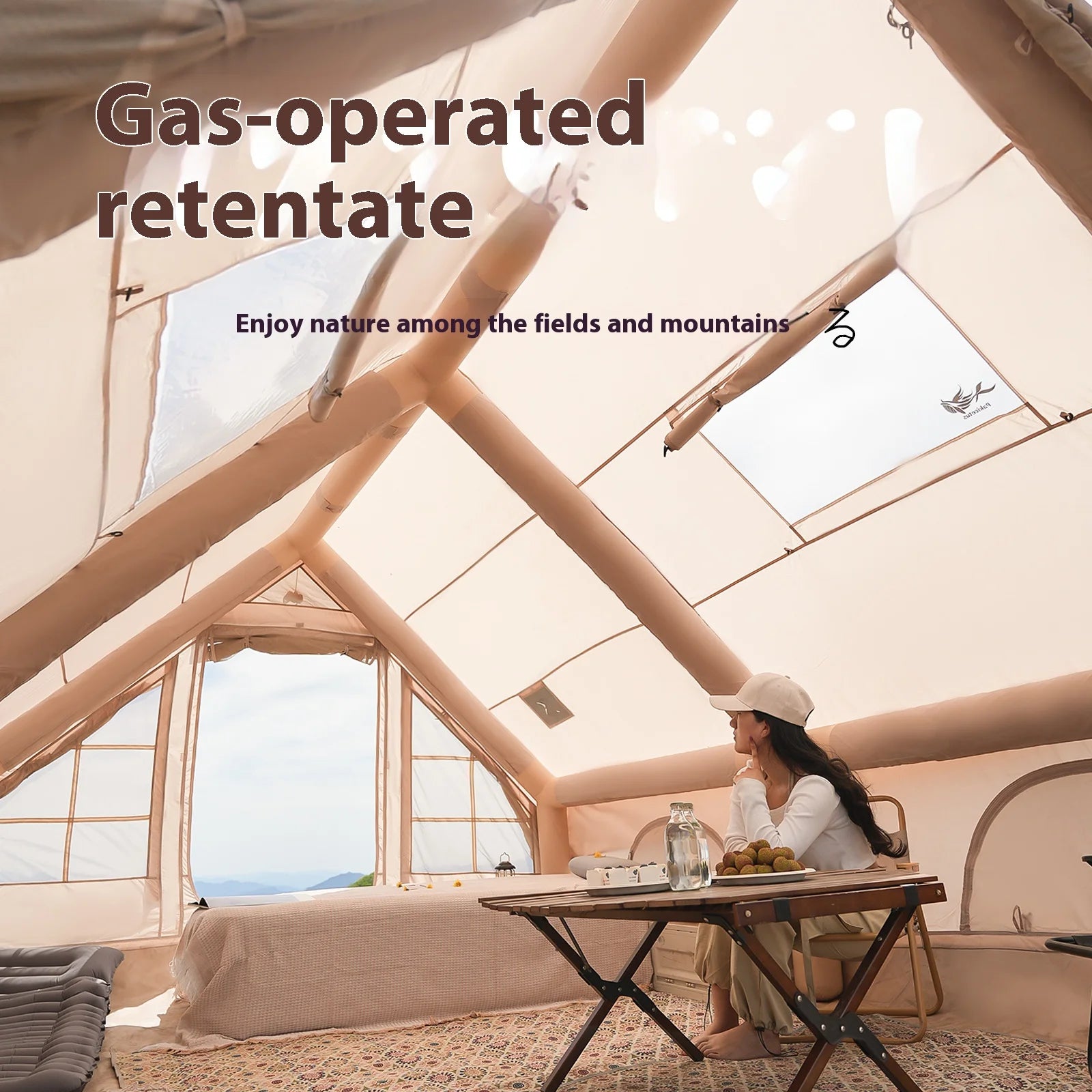 Luxury Camping Inflatable Tents With Stove Plug