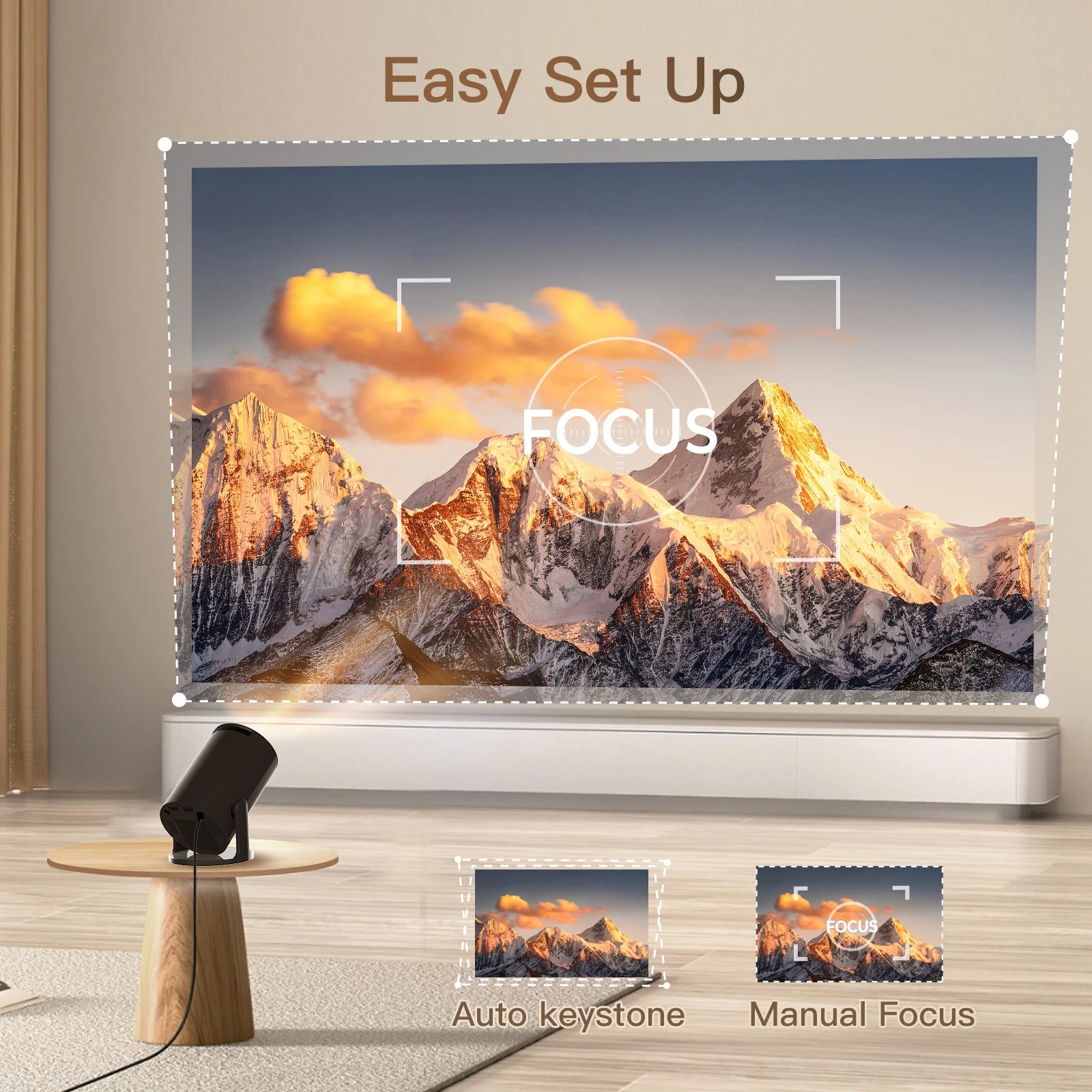 Mini Projector X1BR with WiFi6 & BT5.4,