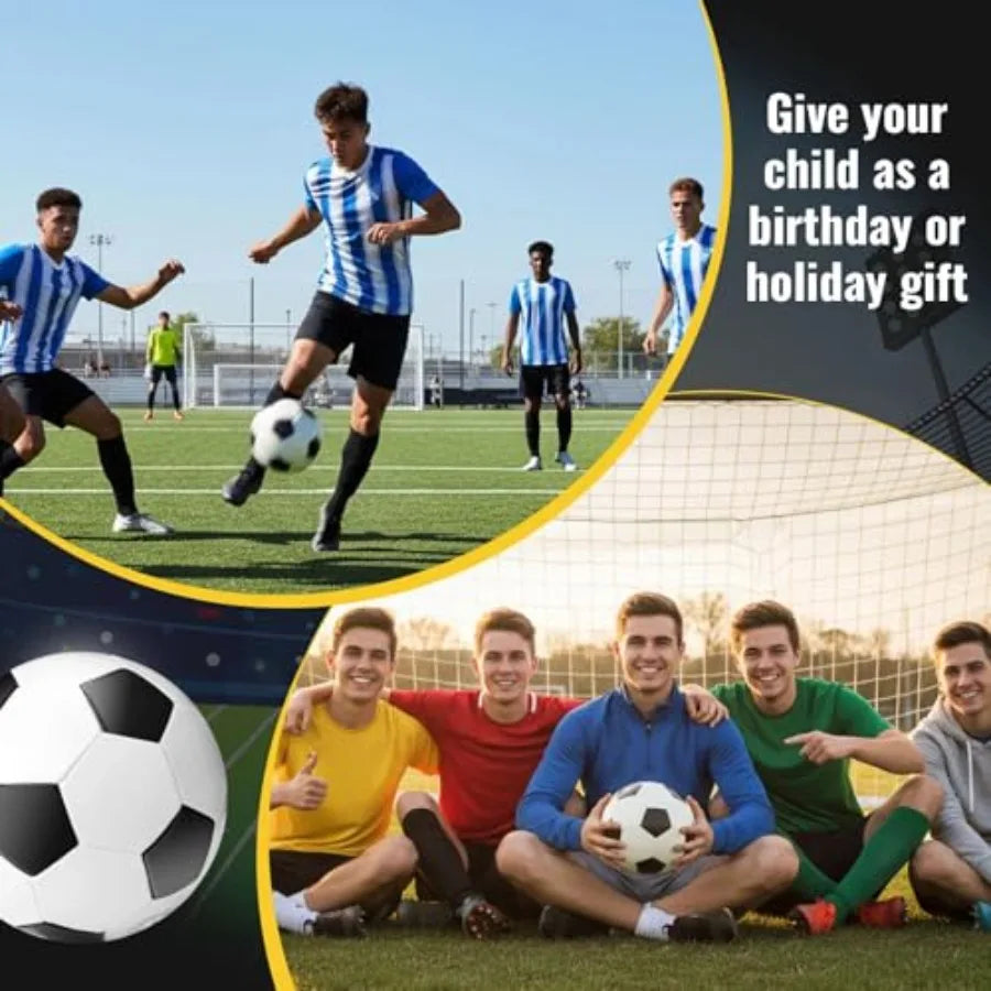 4 Pcs Sport Balls Set Official Size Athletic Balls Include Soccer, Football, Basketball, Volleyball for Indoor Outdoor Game You