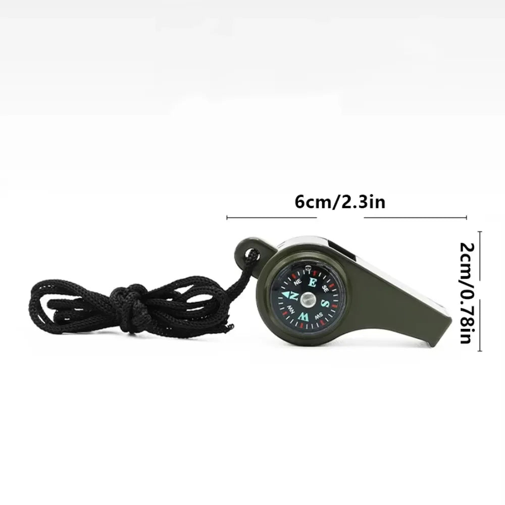 3-in-1 Compass Whistle Thermometer