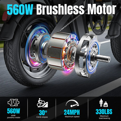 14inch folding Electric Bike Multi -Shock Absorption E-Bike