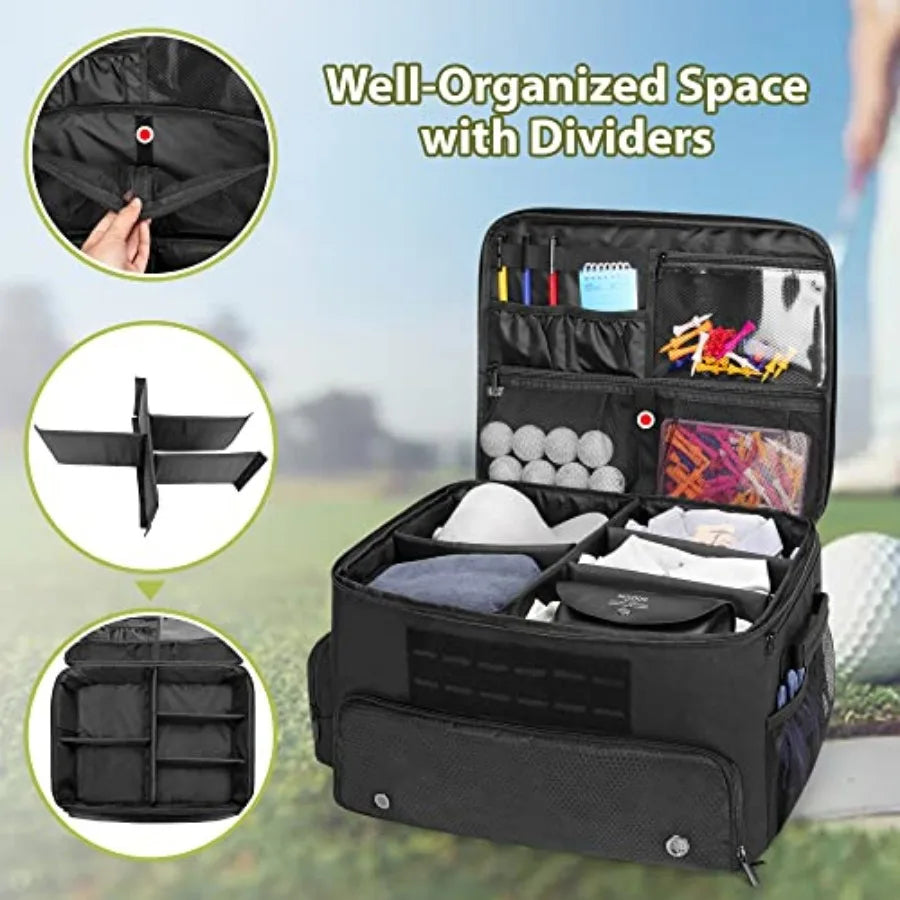 Golf Trunk Organizer Storage with Separate Compartment