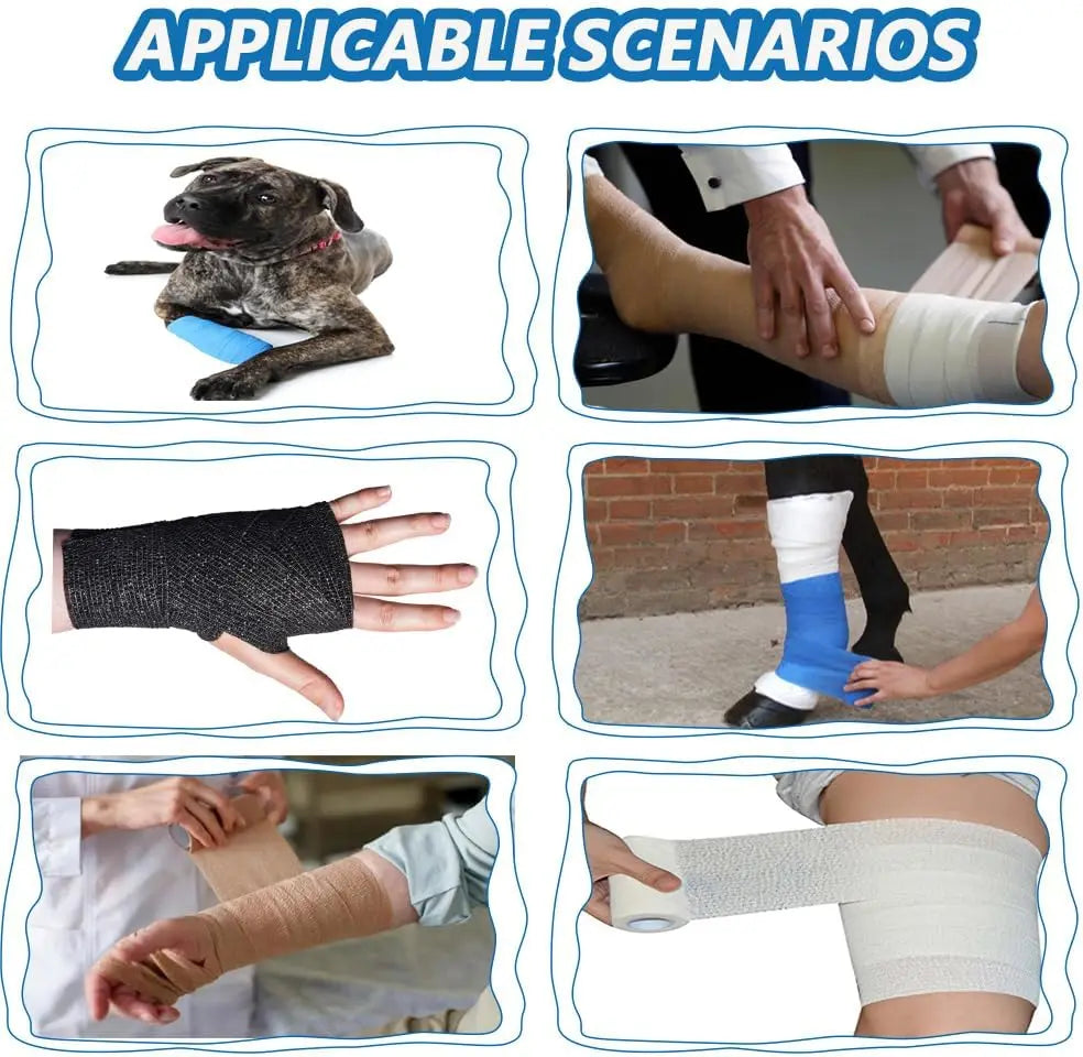 30pcs Self Adherent Cohesive Bandages Wrap 3"