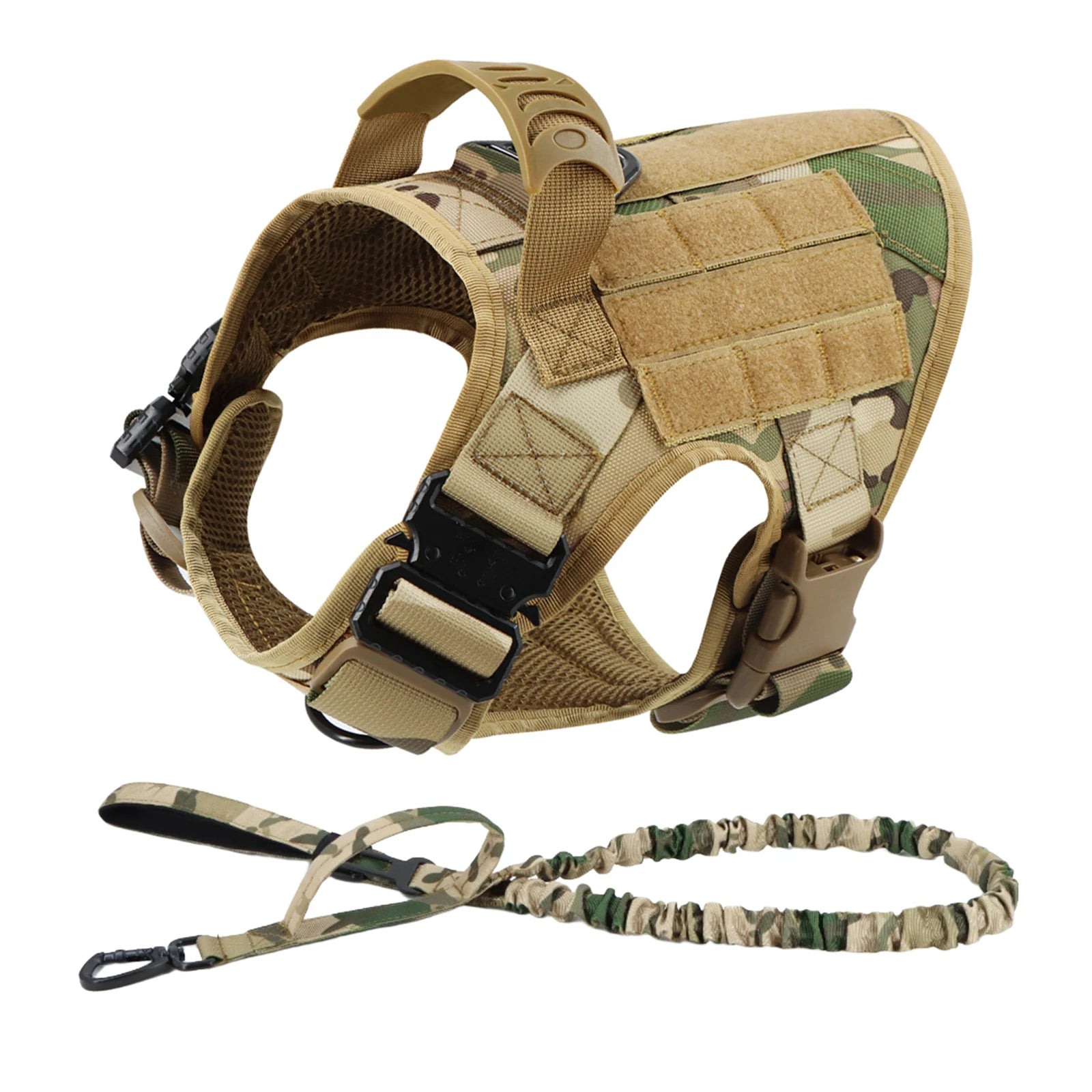 Tactical Dog Harness Leash Training Walking No Pull