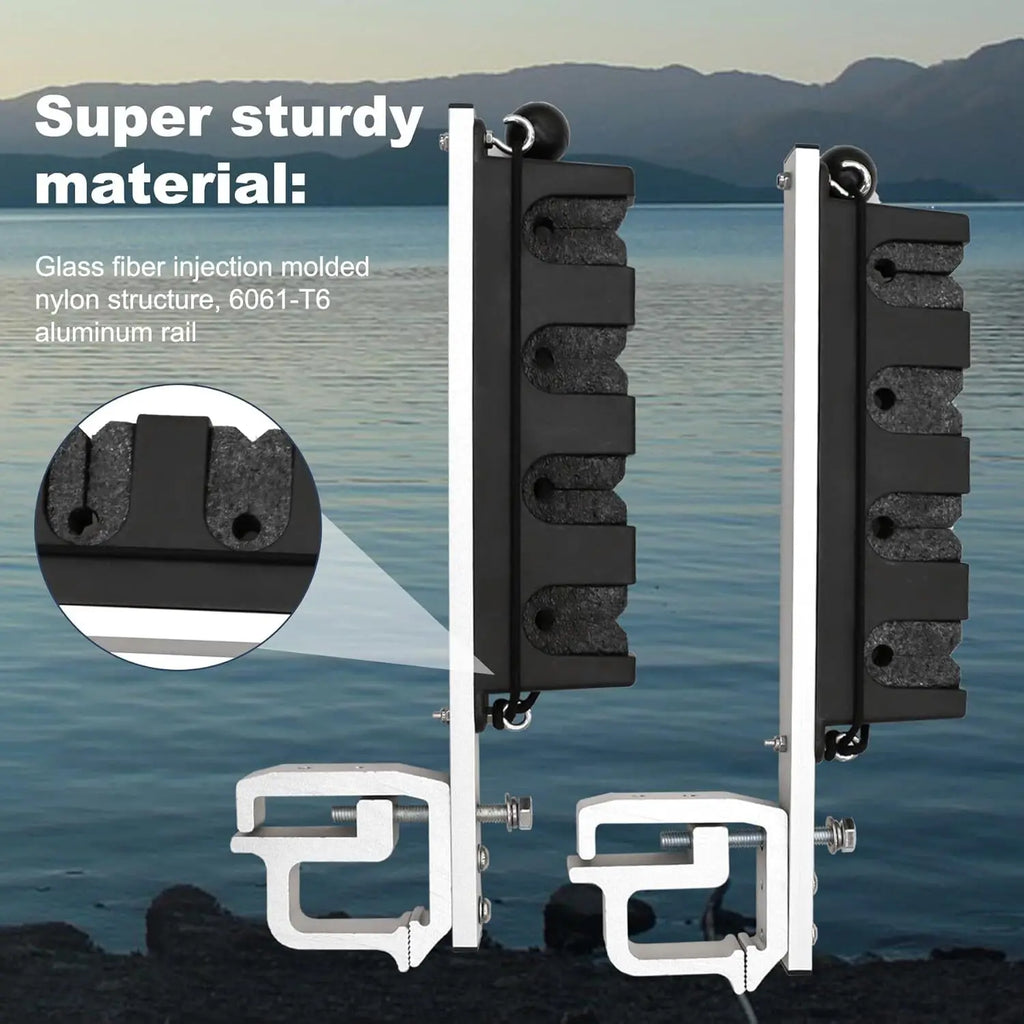 Aluminum Clamp Fishing Rod Holder for Truck Bed