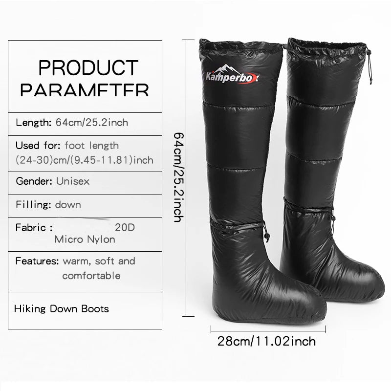Camping Down Socks Booties Sleeping Bag Socks