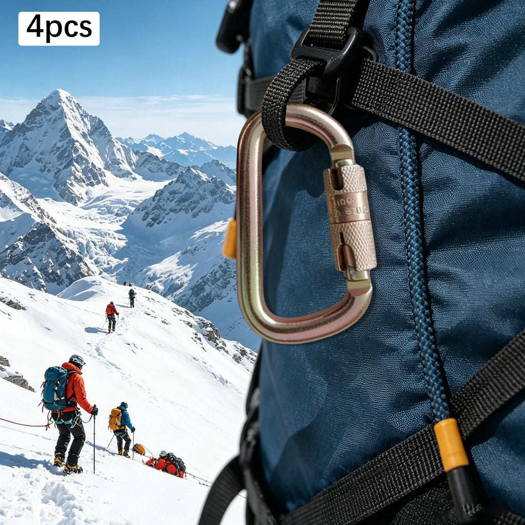 4-Pack Heavy-Duty Auto-Locking Carabiner