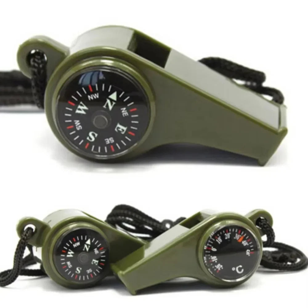 3-in-1 Compass Whistle Thermometer