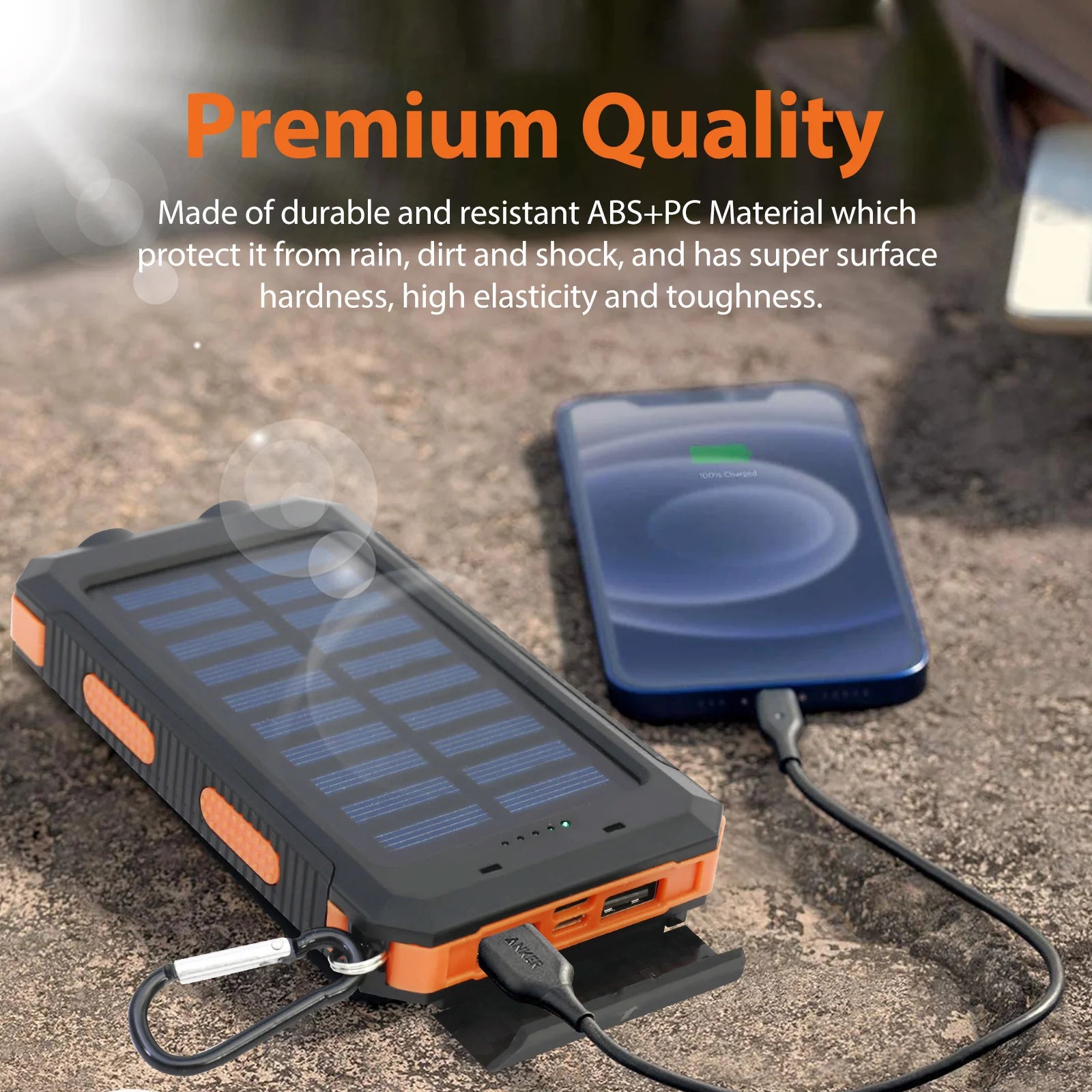20000mAh Solar Power Bank Portable