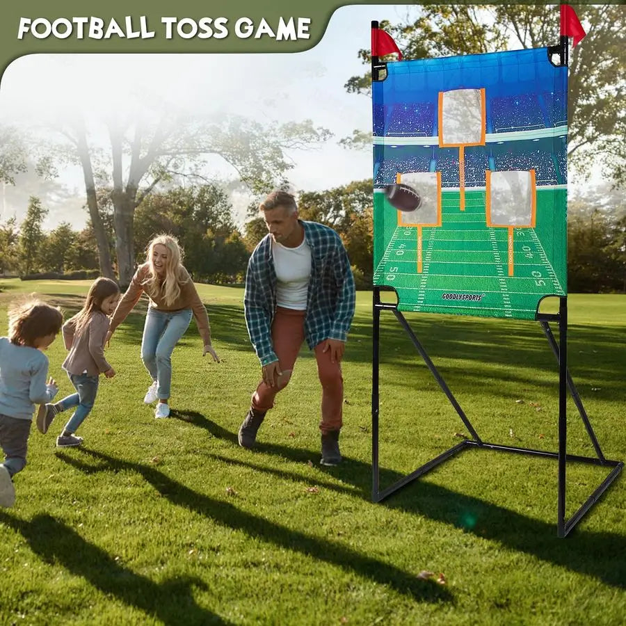 Football Toss Game with 4 Inflatable Balls 66 Throwing Target Football Target