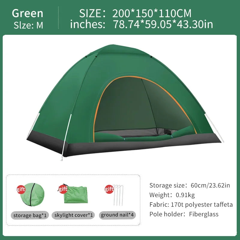 Camping Tent Waterproof Windproof with Rain Fly