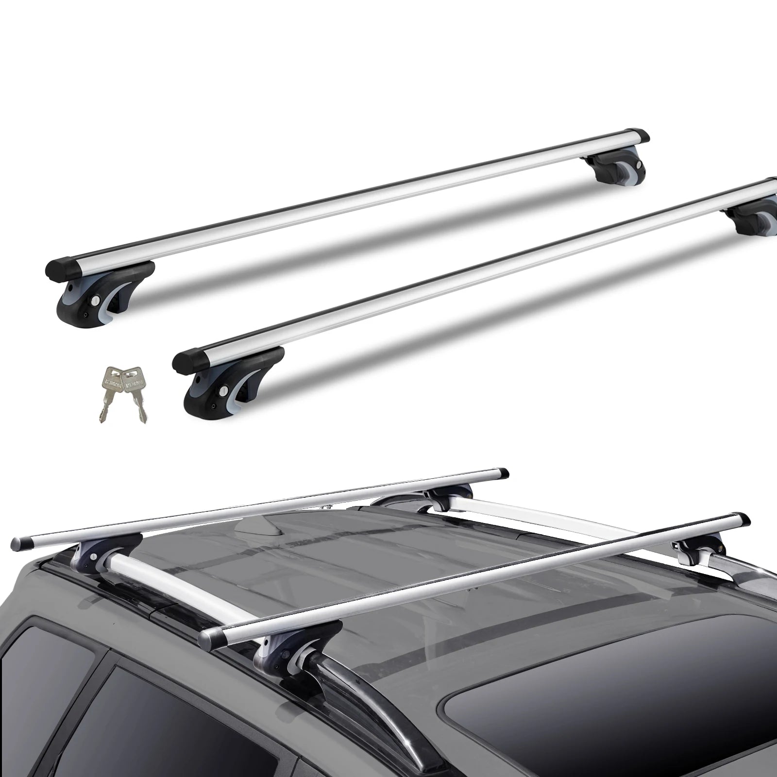 Roof Rail Crossbar Baggage Luggage Carrier 200LBS