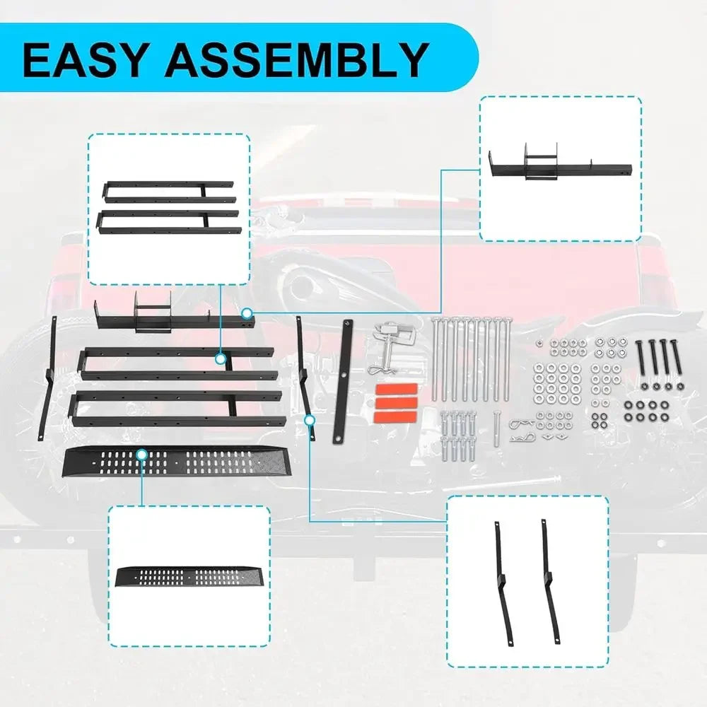 600lbs Steel Motorcycle Scooter Carrier Hitch Mount Rack