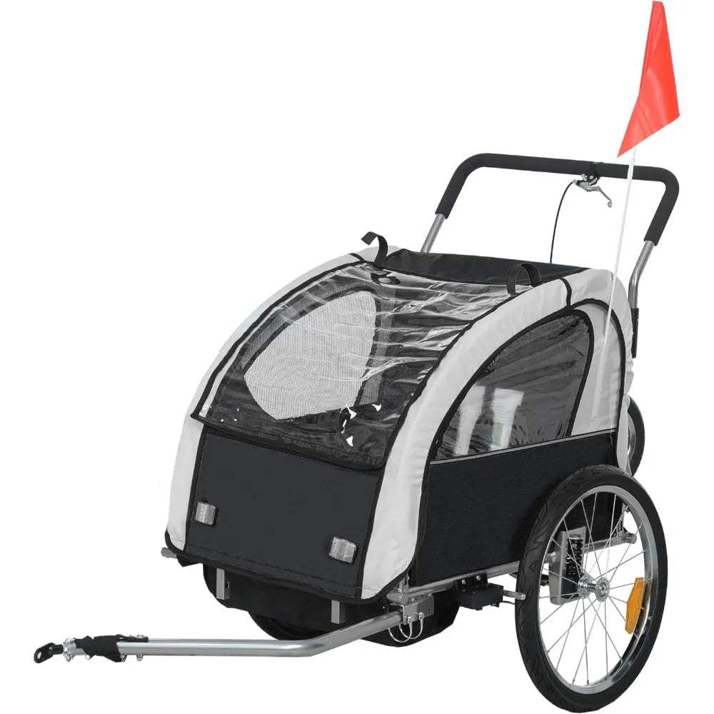 Swivel Bike Trailer for Kids Double Child