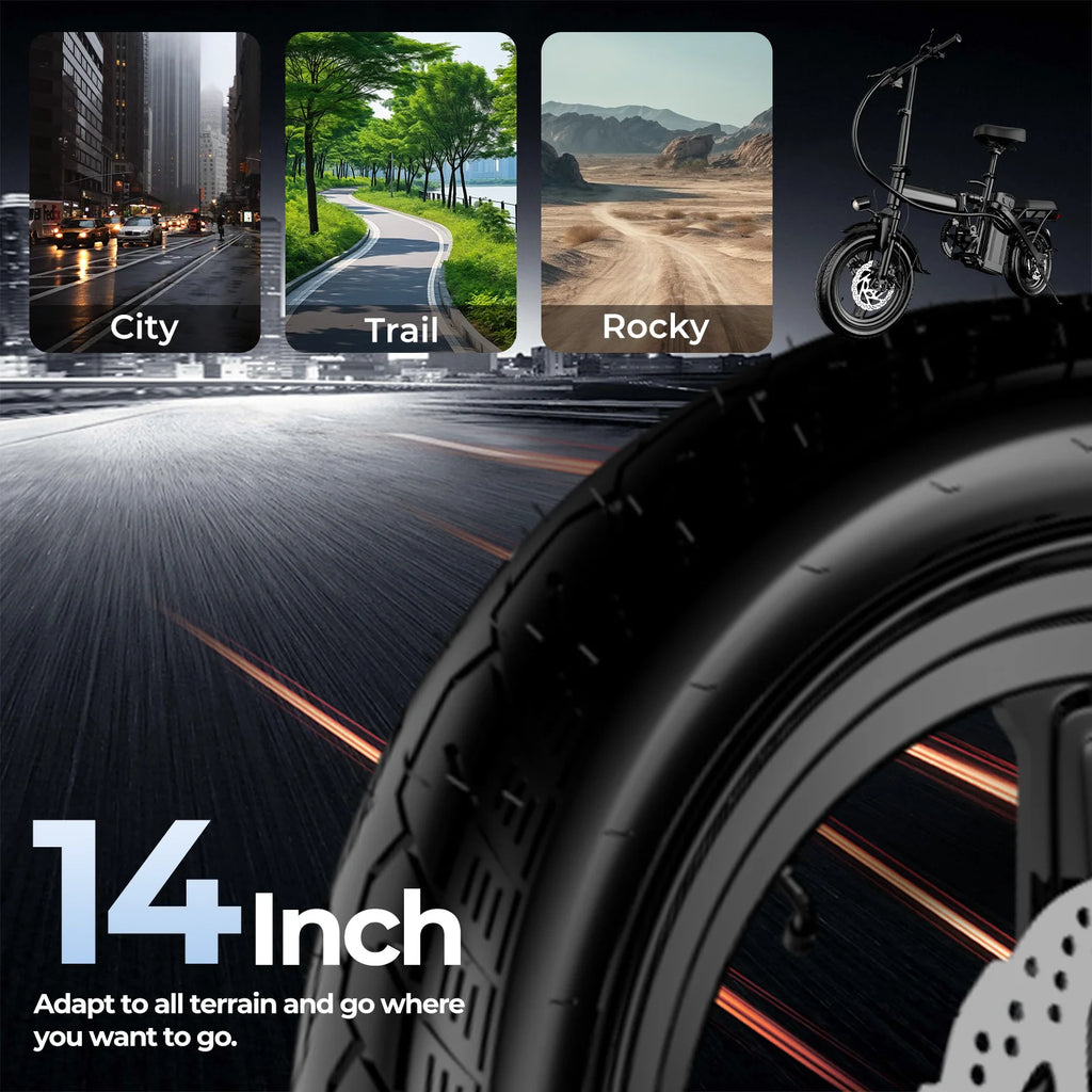 14inch folding Electric Bike Multi -Shock Absorption E-Bike