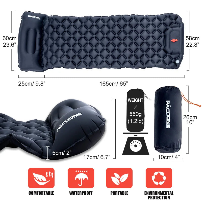 Outdoor Sleeping Pad Camping Inflatable Mattress