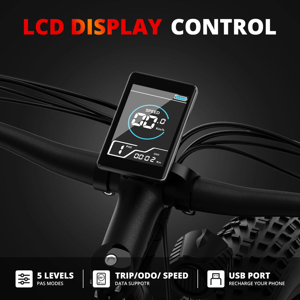 Fat Tire E-Mountain Bike 31mph  Electric Dirt Bike